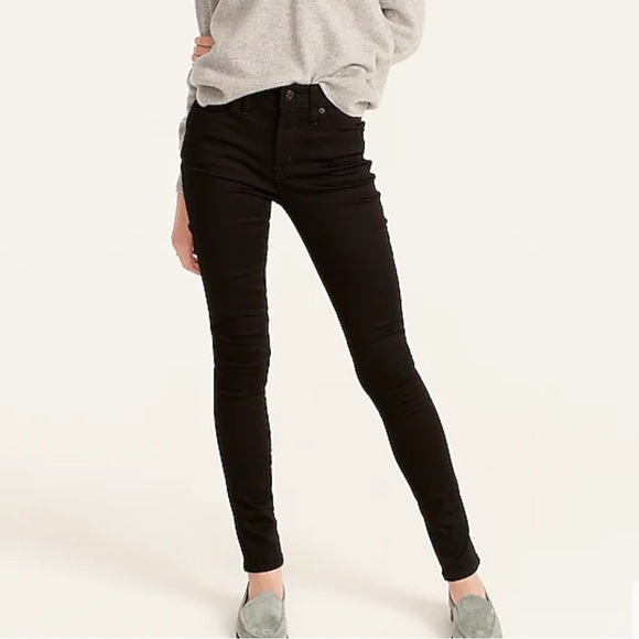 J.Crew 9" stretchy toothpick jean in new black - Picture 3 of 7